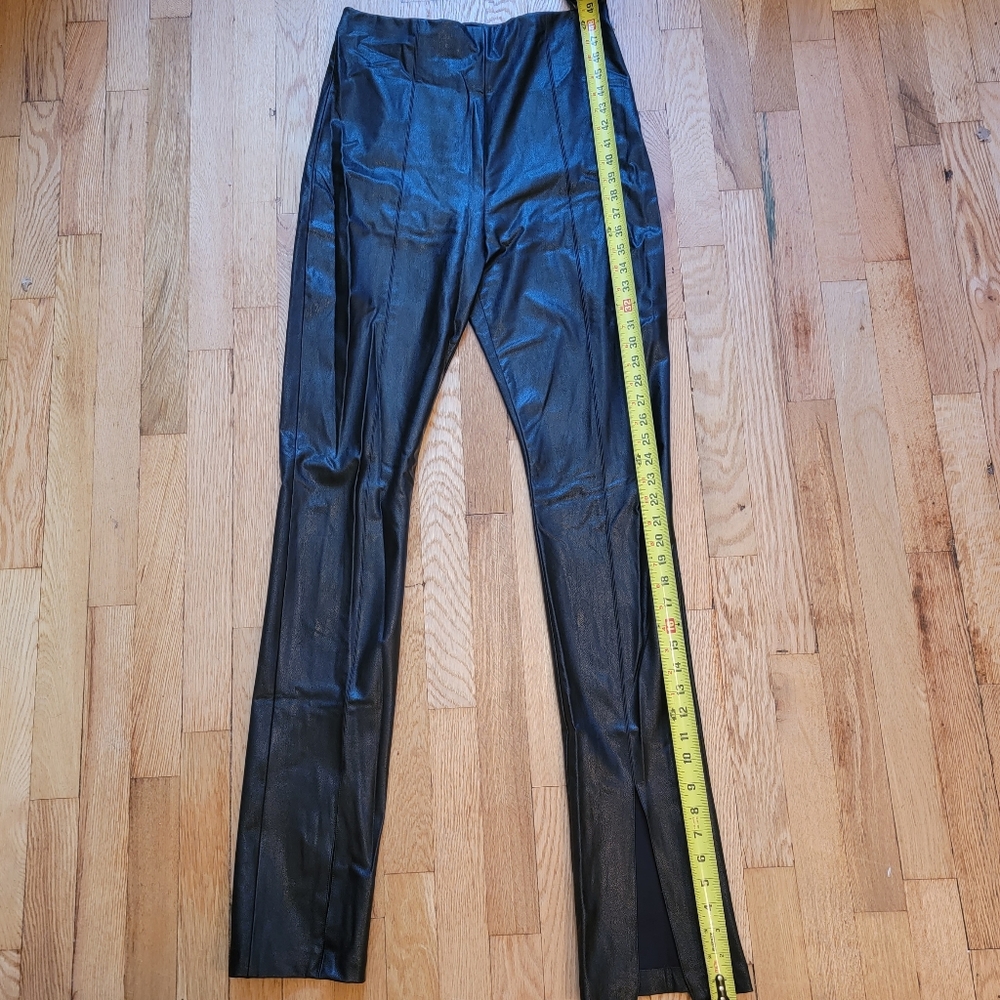 Amanda Uprichard X REVOLVE Malta Faux Black Leather Pants Size Large NWOT - Picture 4 of 15
